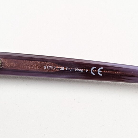 🕶️RIMS Plum Horn R3 2018 Eyeglasses 51/17/135 | ALO451🕶️ - Picture 6 of 9